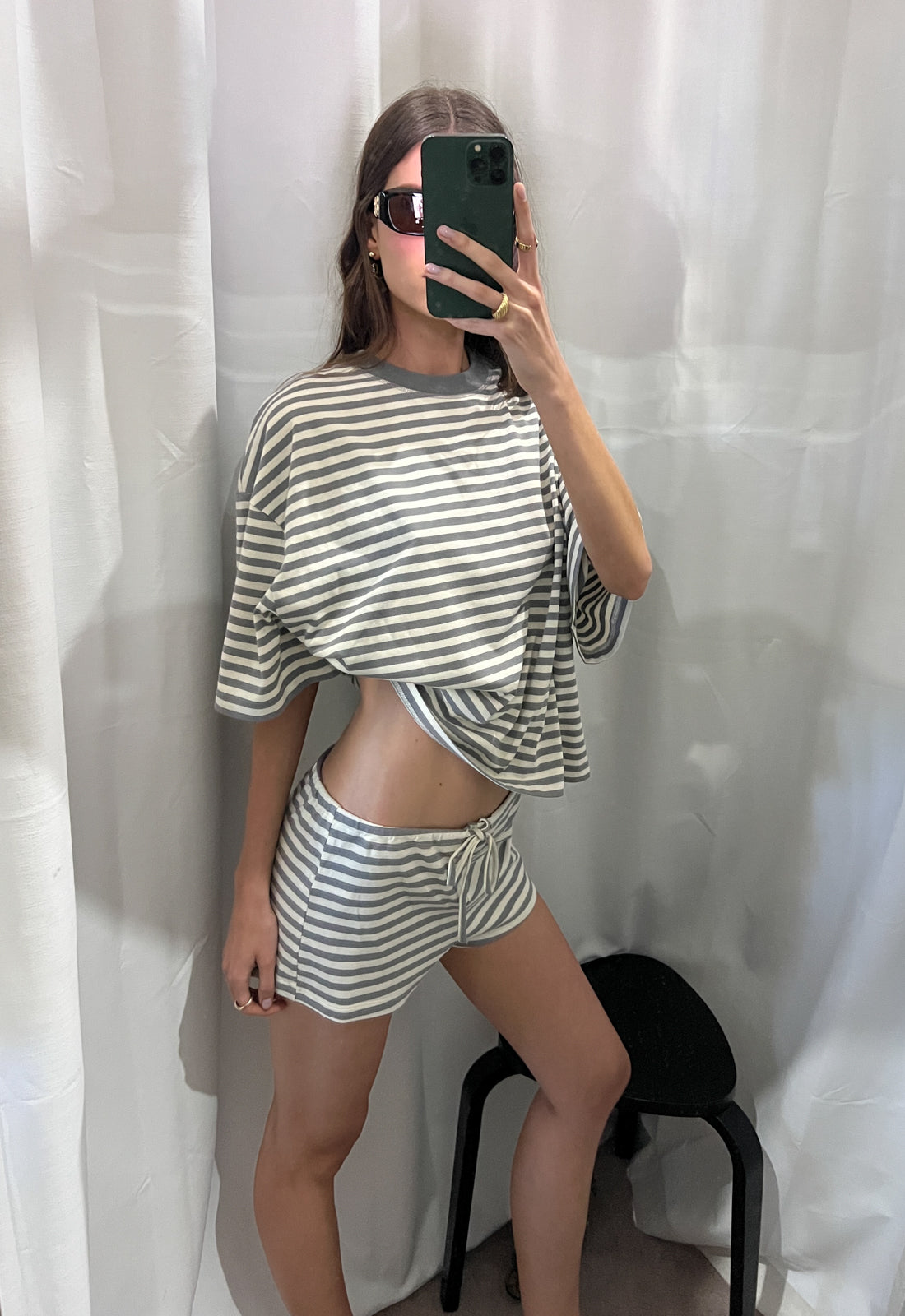 KOURT BLOOMERS - ASH STRIPE