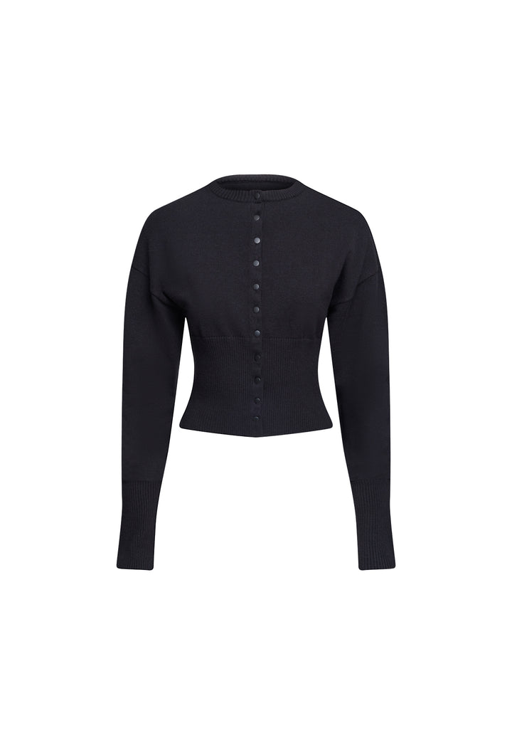 HEAD IN THE CLOUDS CARDIGAN - ONYX