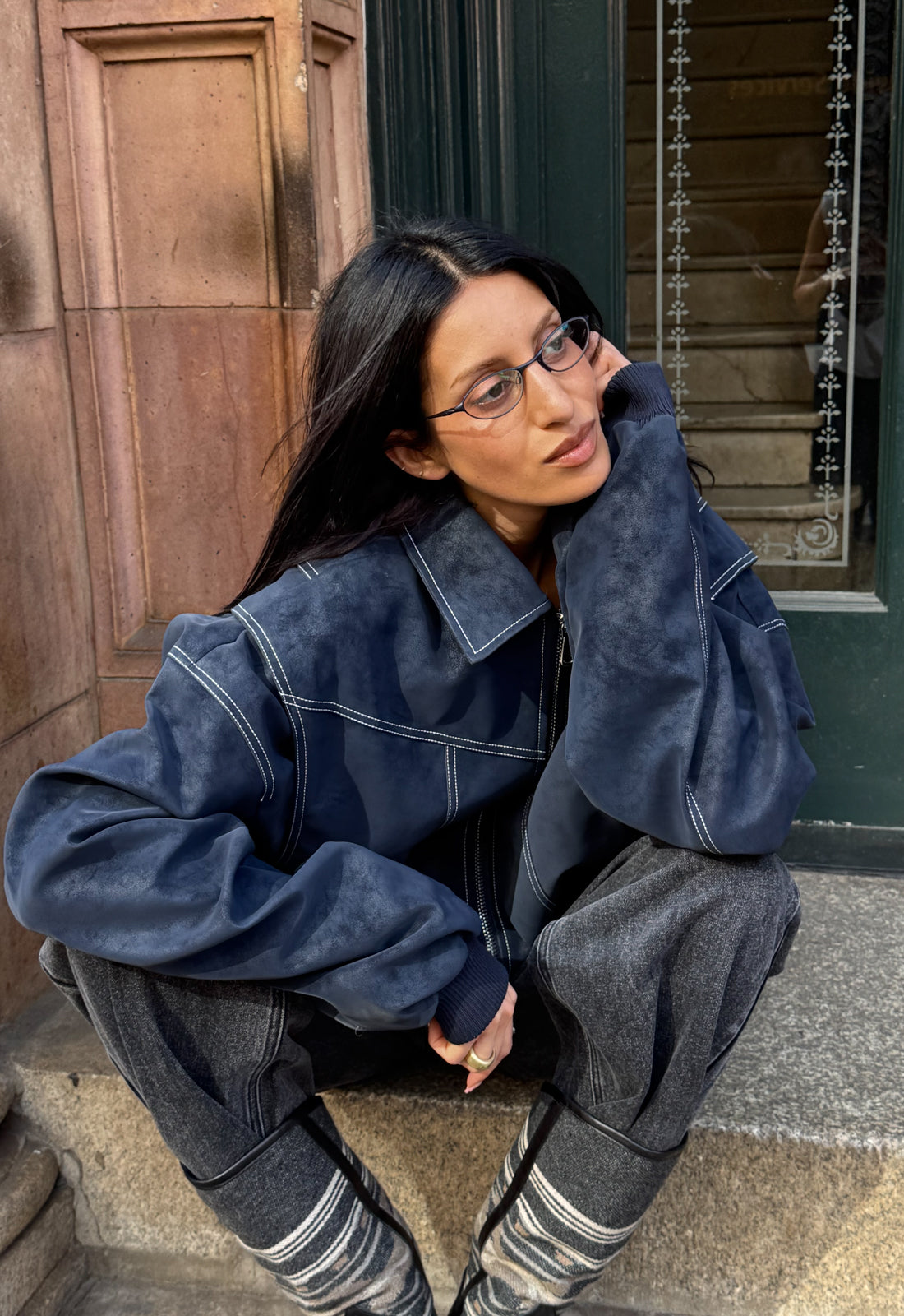 VISTA BOMBER - WASHED NAVY