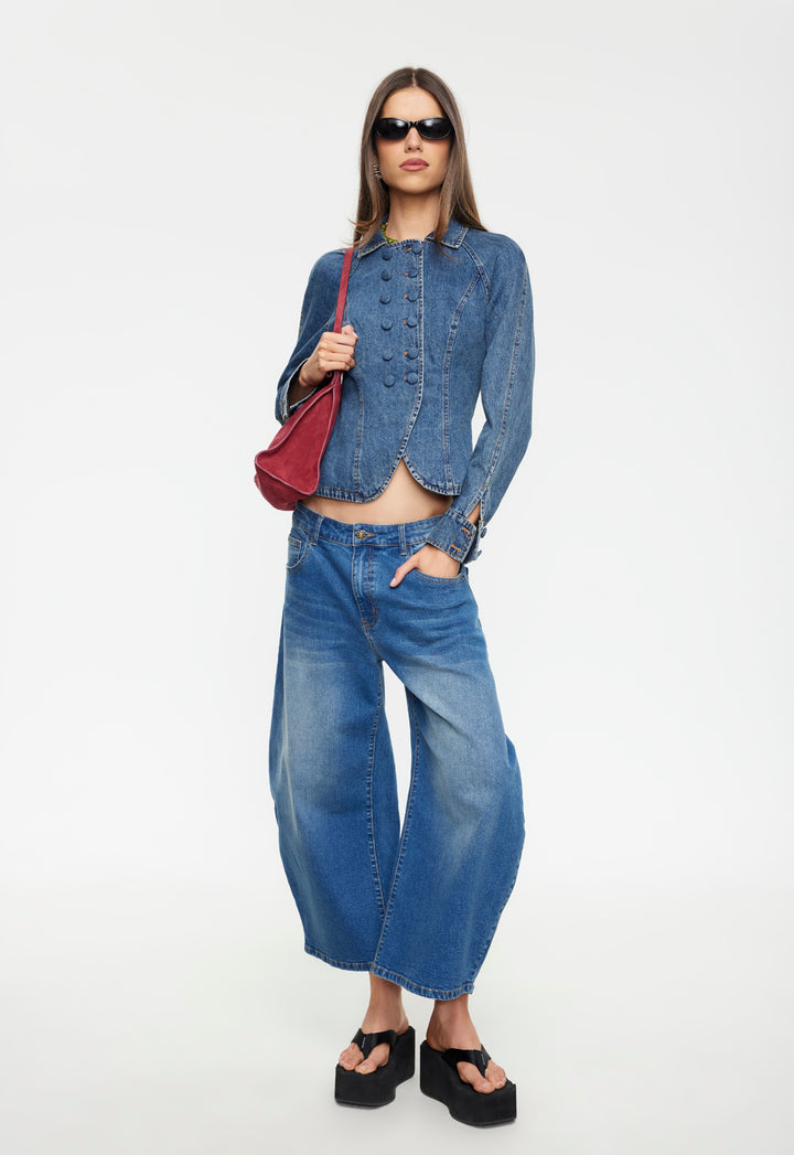 HORSESHOE CROPPED JEAN - DARK INDIGO