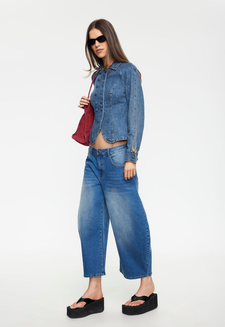 HORSESHOE CROPPED JEAN - DARK INDIGO