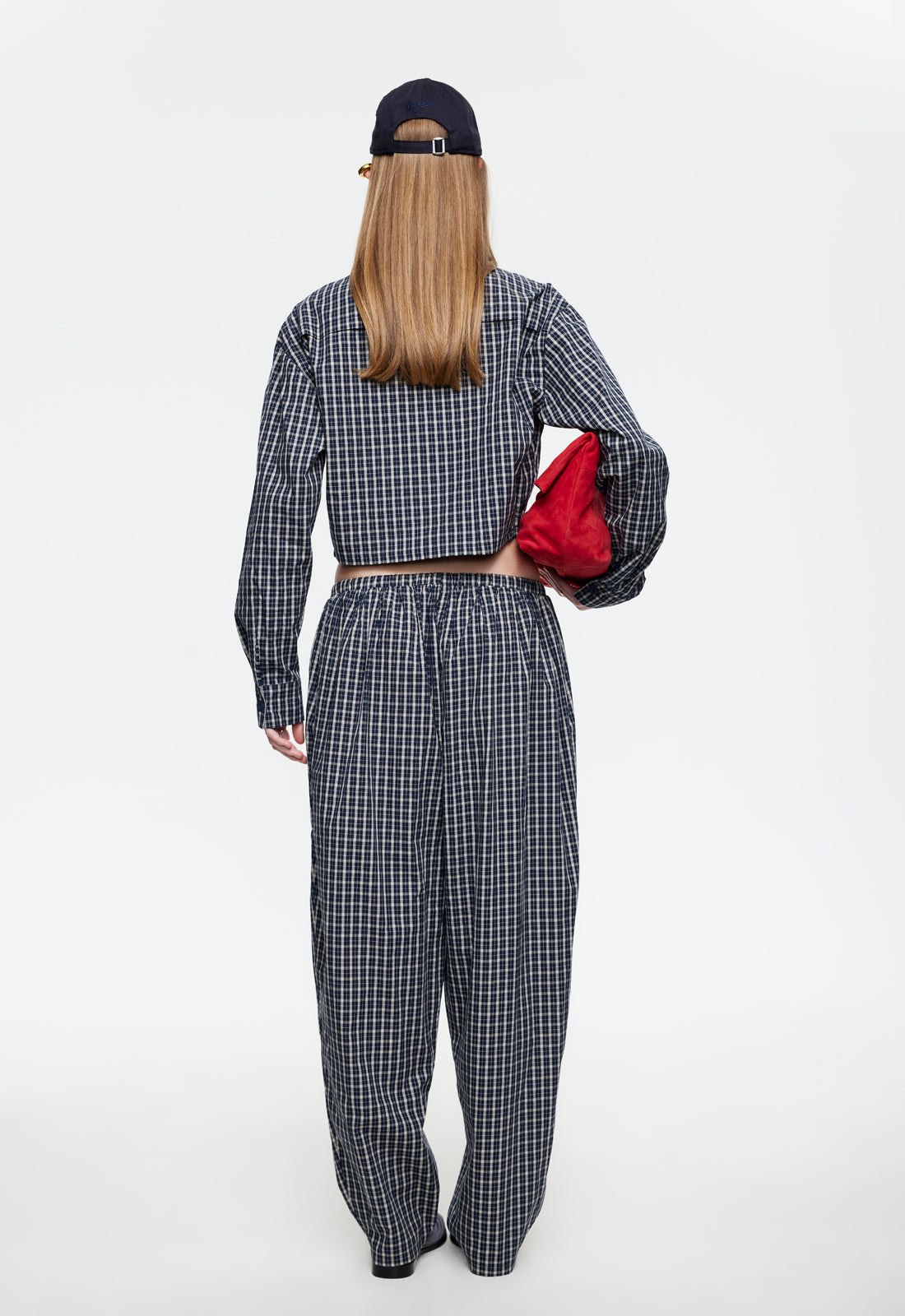 AURA JACKET - NAVY LEMON PLAID