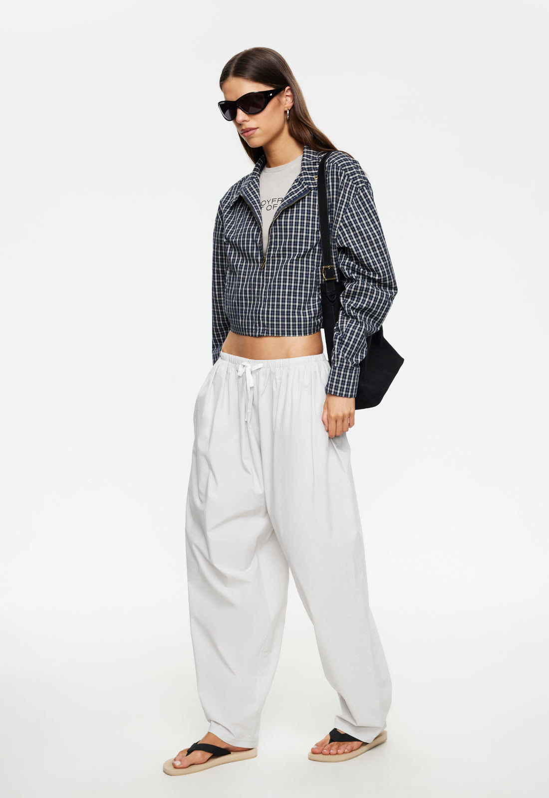 AURA JACKET - NAVY LEMON PLAID