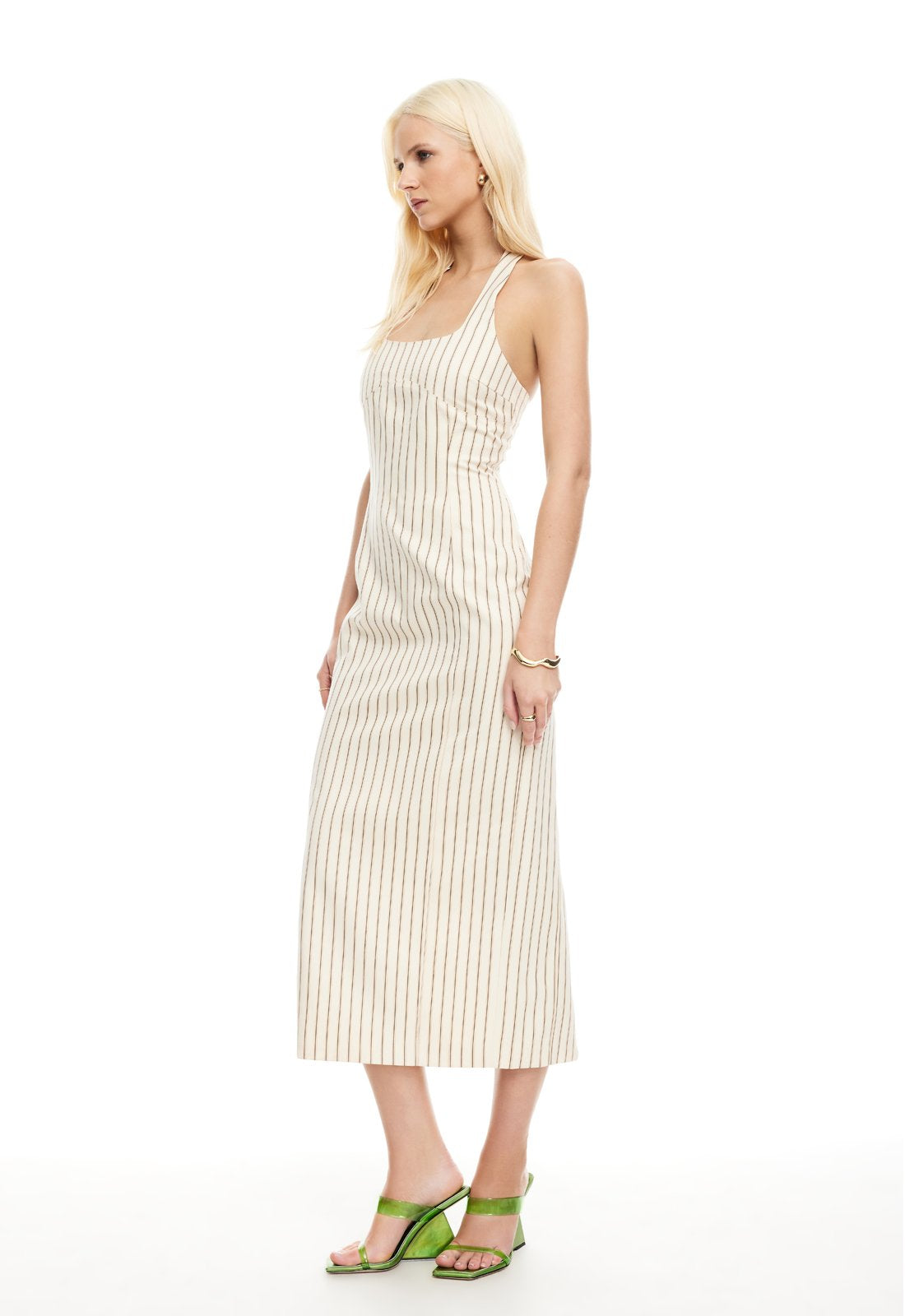 LES DEUX MIDI DRESS - CREAM STRIPE