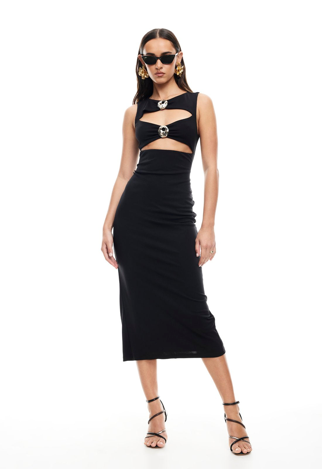 AFTER HOURS MIDI DRESS - ONYX