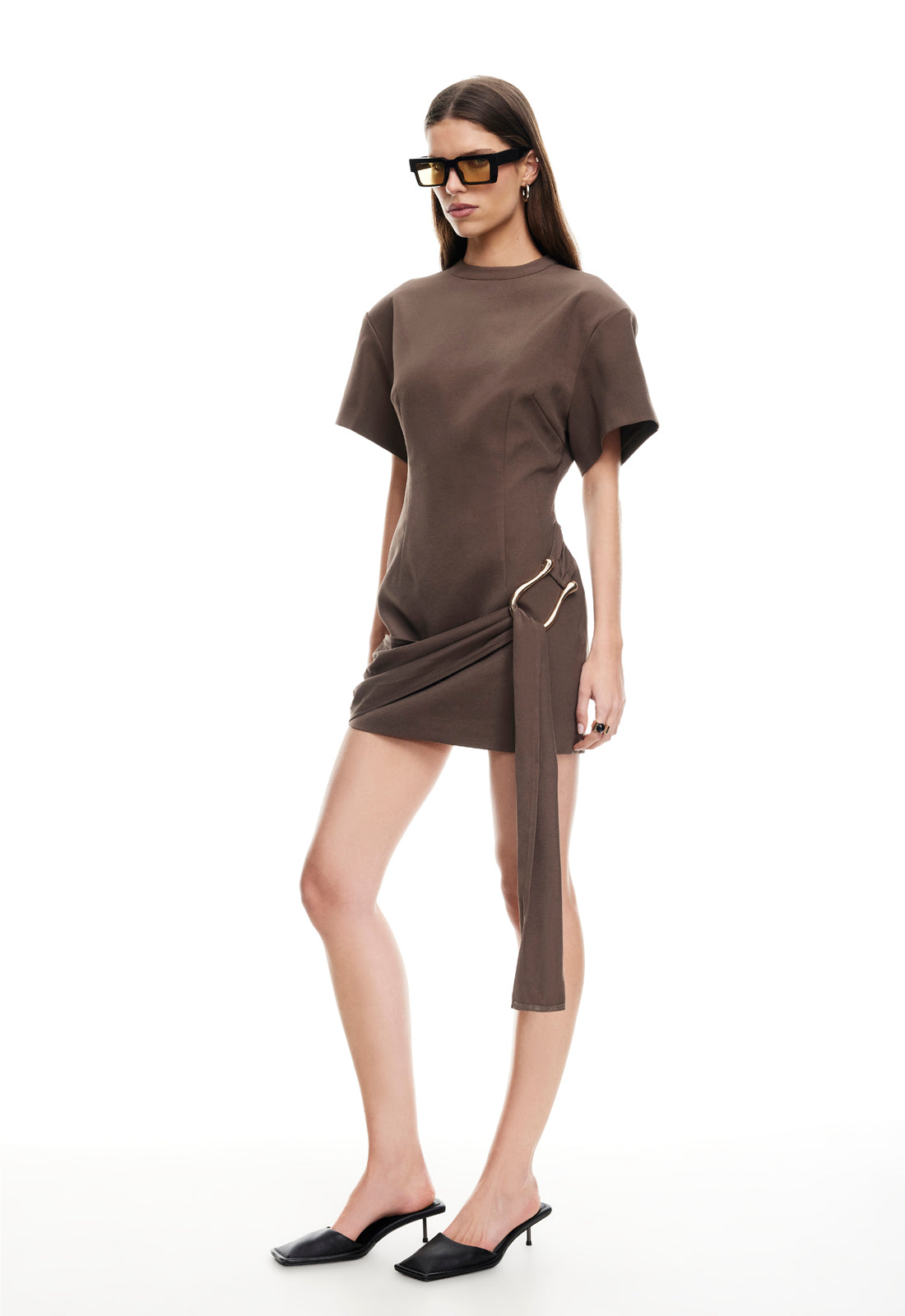 MARTINI MINI DRESS - CHOCOLATE