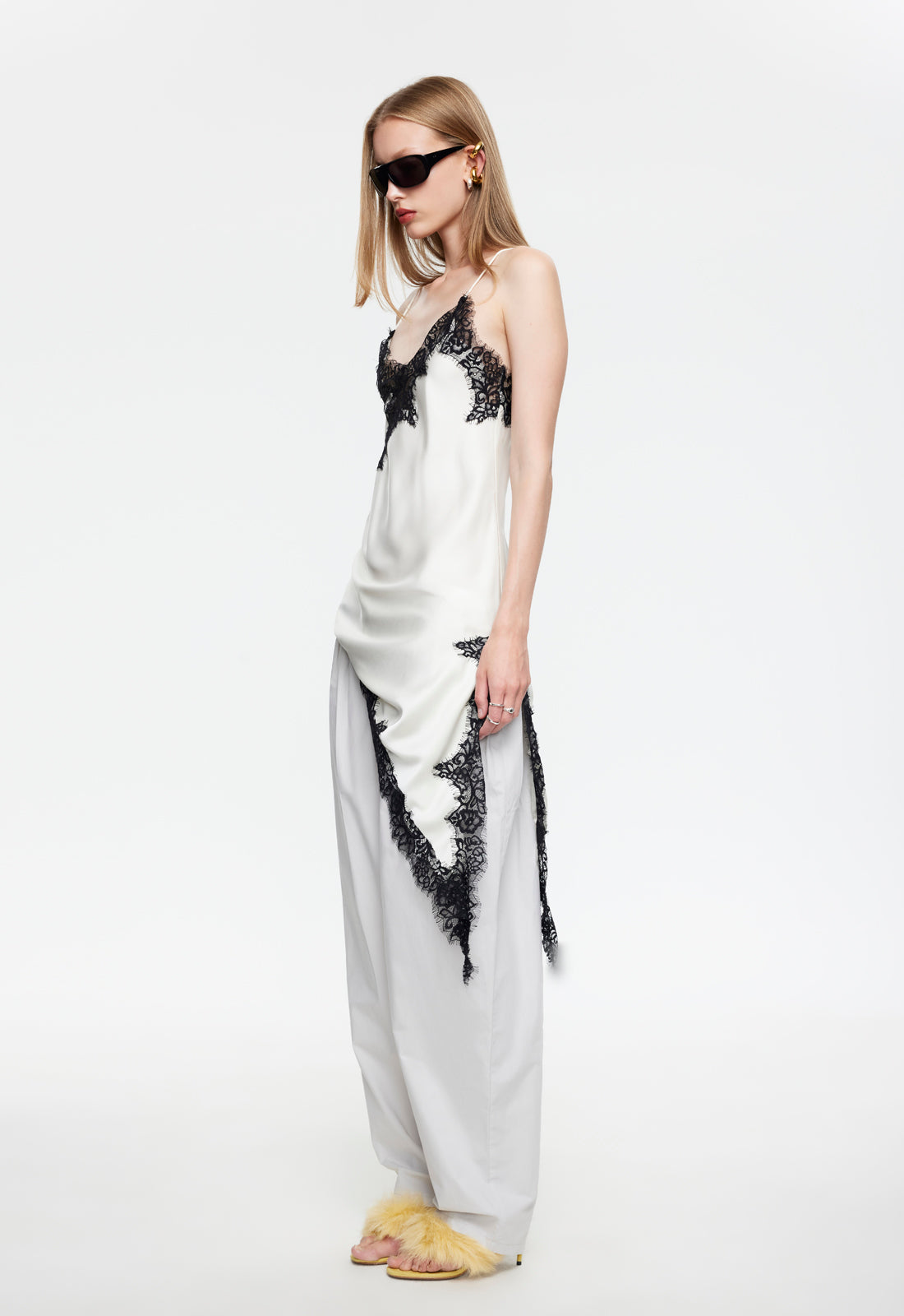 EMERGING MIDI DRESS - PORCELAIN