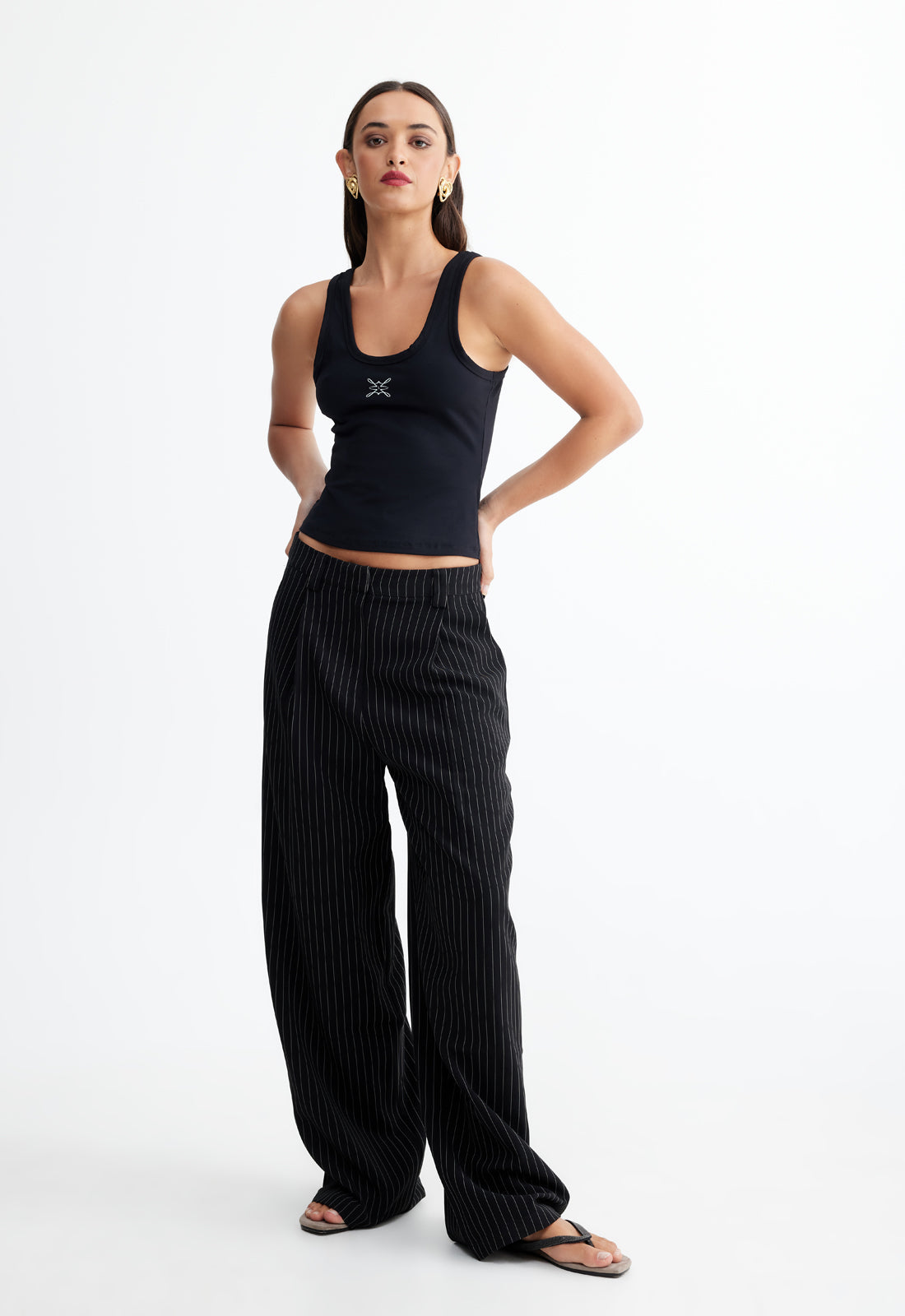 LEO PANT - ONYX PINSTRIPE