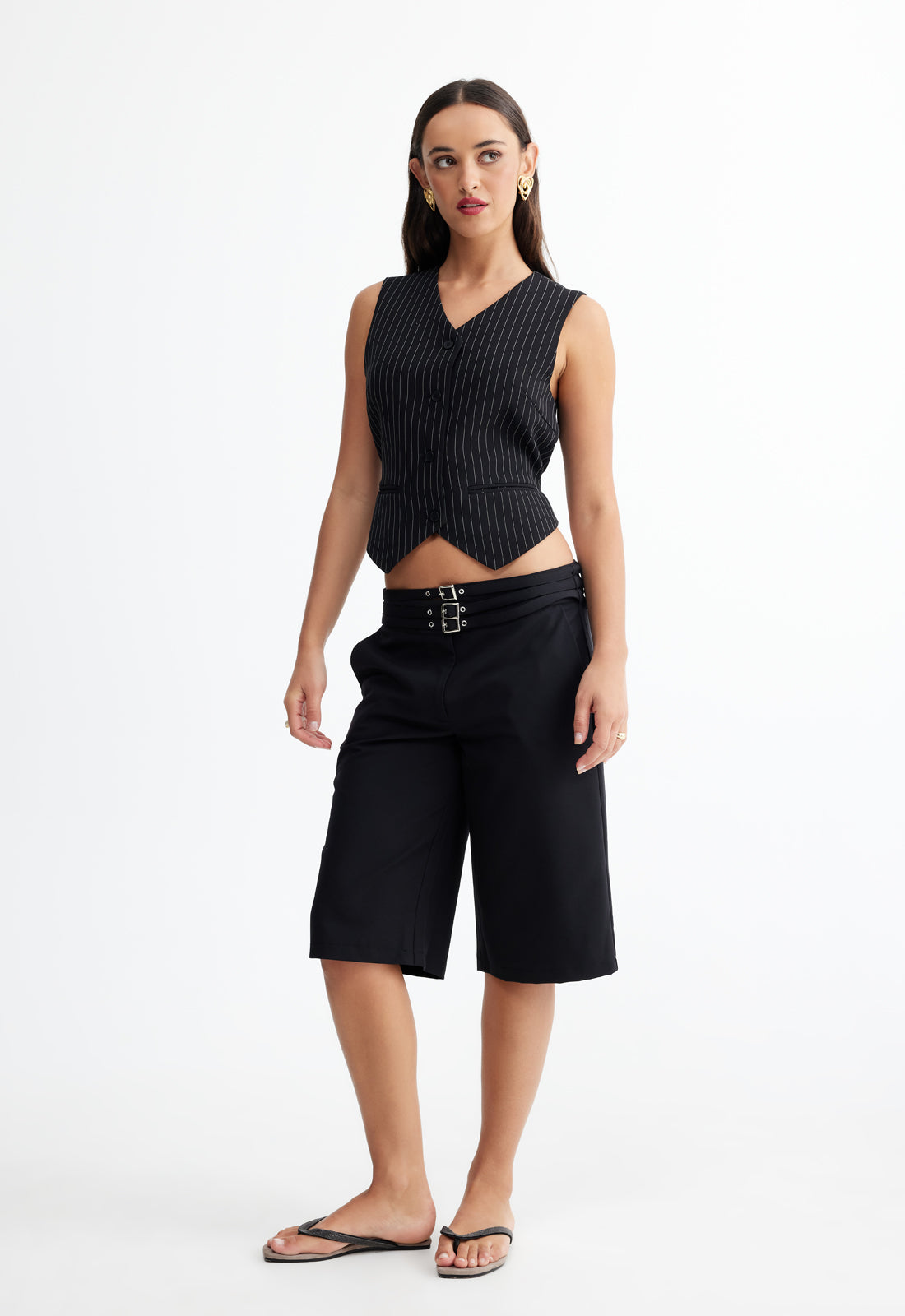 HEIRESS VEST - ONYX PINSTRIPE