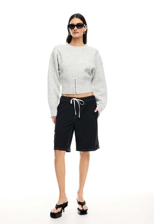 VOGUE CONTRAST SHORTS - ONYX