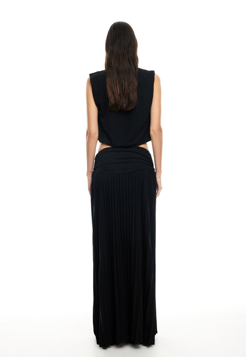 FIELD OF DREAMS MAXI SKIRT - ONYX