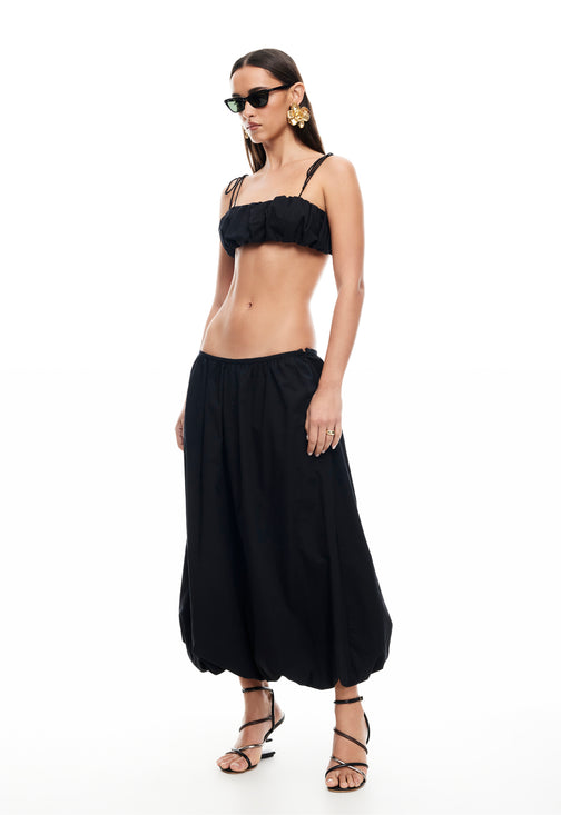 INTUITION BUBBLE MIDI SKIRT - ONYX