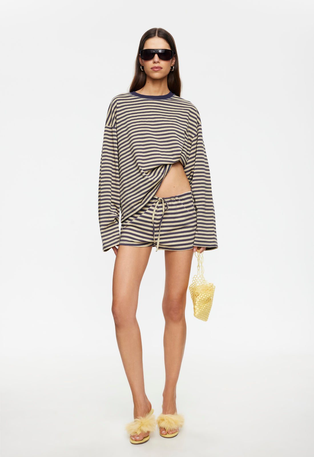 BLOOM LONG SLEEVE - BEIGE STRIPE