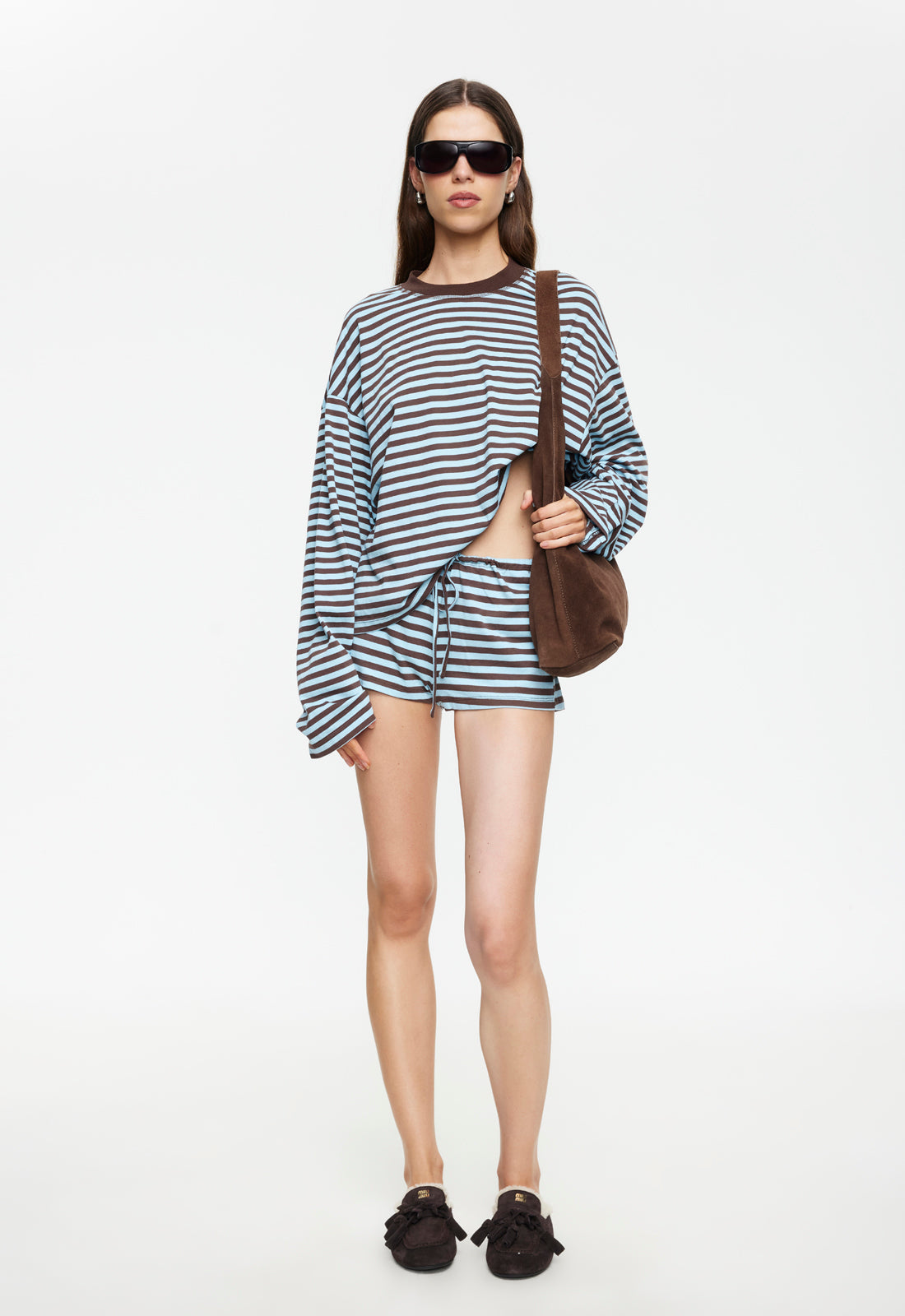 BLOOM LONG SLEEVE - CHOCOLATE SEA STRIPE