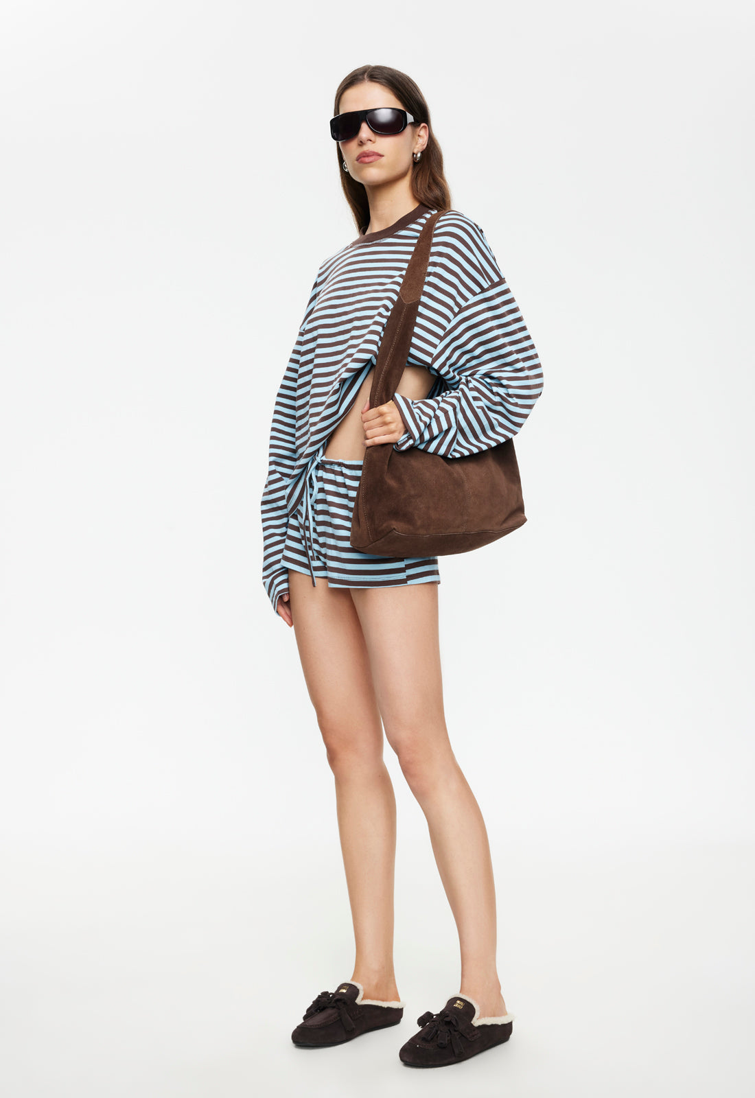 BLOOM LONG SLEEVE - CHOCOLATE SEA STRIPE