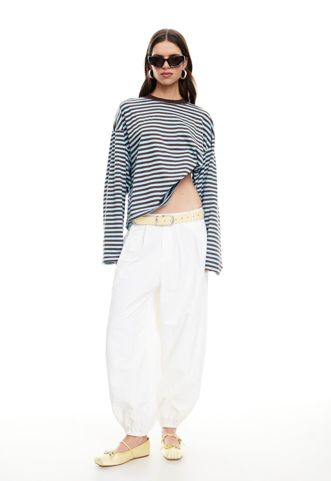 BLOOM LONG SLEEVE - CHOCOLATE SEA STRIPE