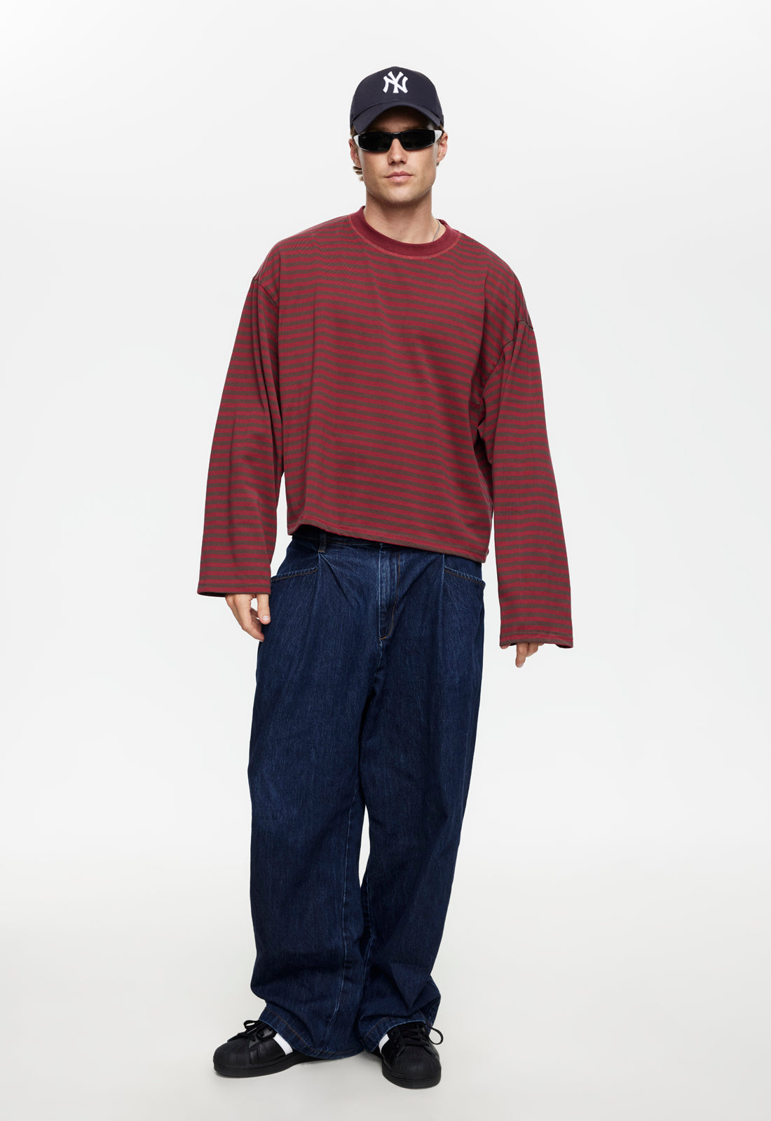 BLOOM LONG SLEEVE - CHOCOLATE WINE STRIPE