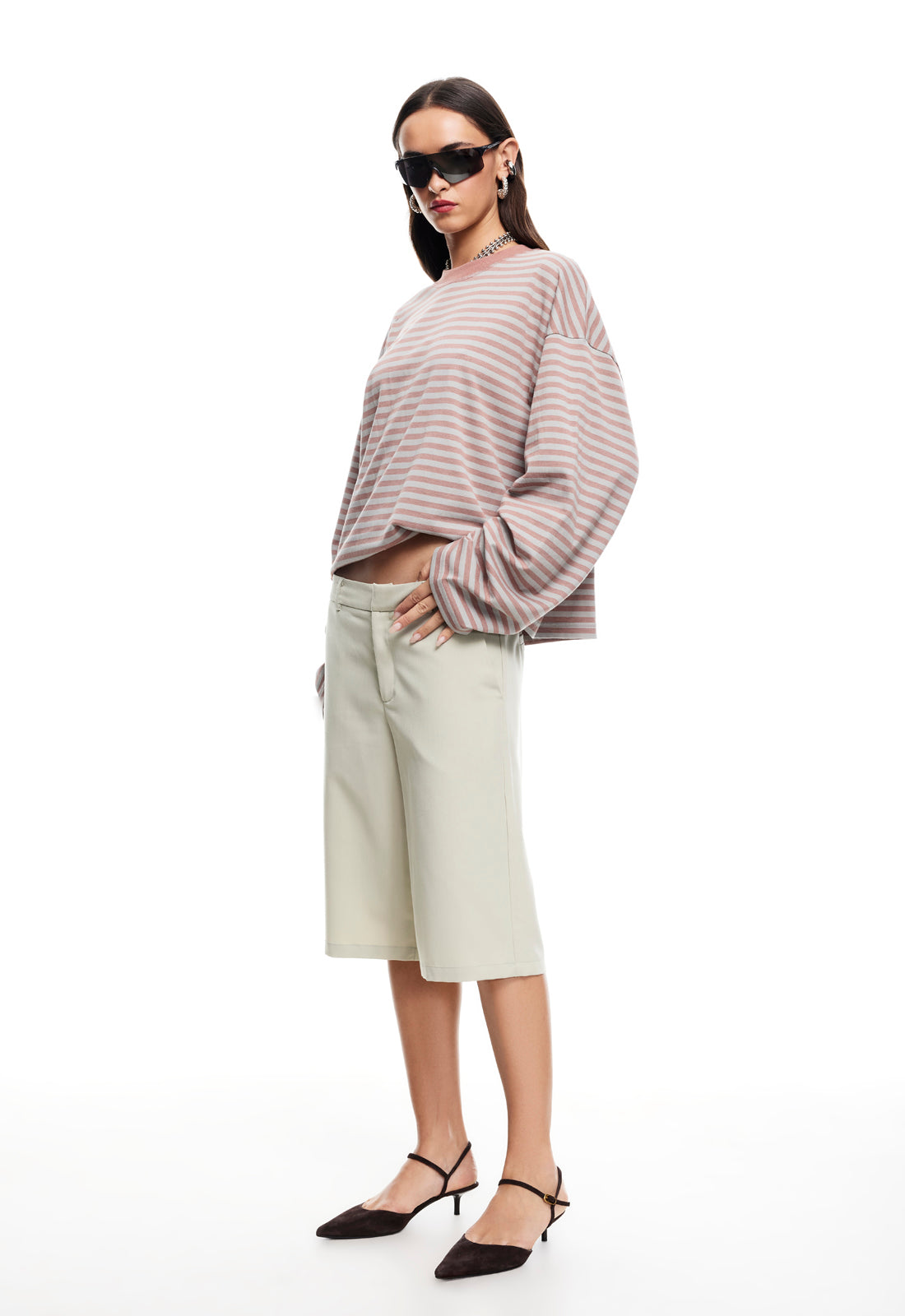 BLOOM LONG SLEEVE - MUTED PASTELS STRIPE