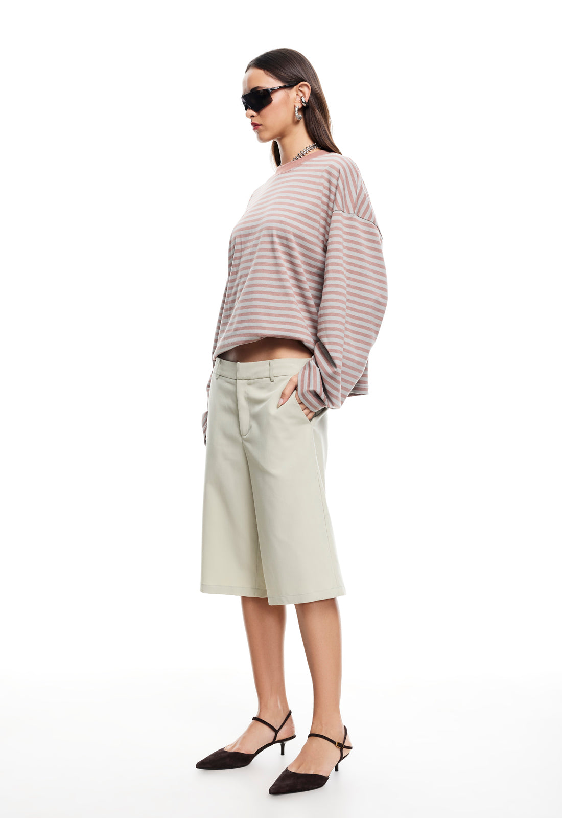 BLOOM LONG SLEEVE - MUTED PASTELS STRIPE