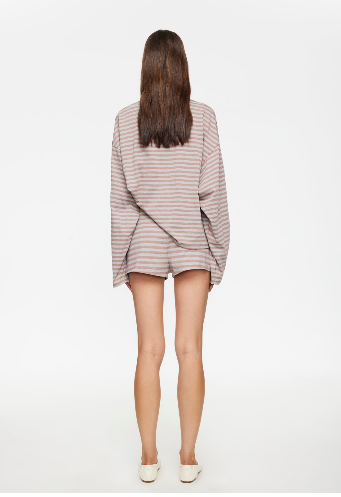 BLOOM LONG SLEEVE - MUTED PASTELS STRIPE