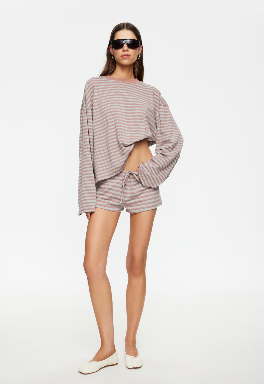 BLOOM LONG SLEEVE - MUTED PASTELS STRIPE