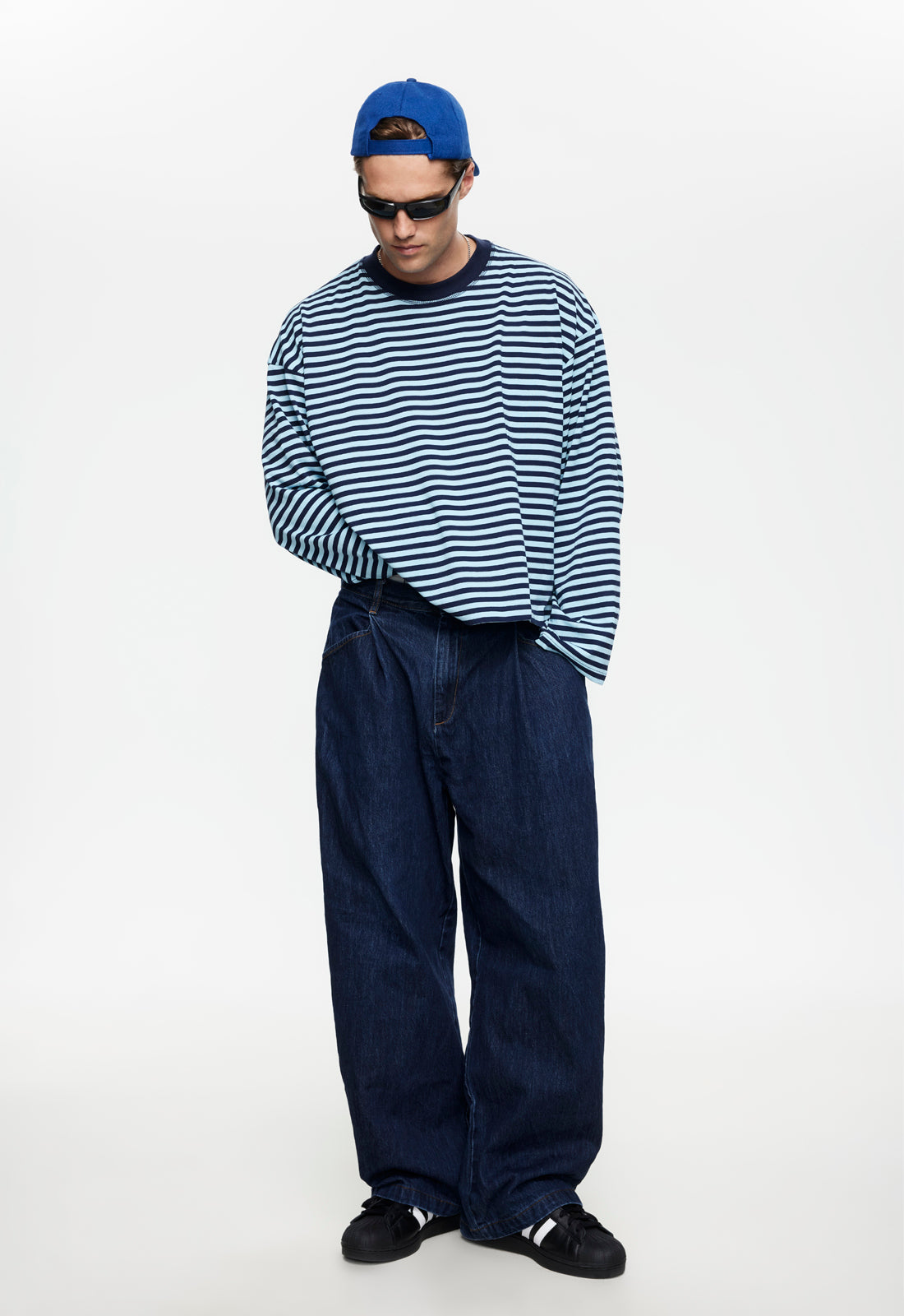 BLOOM LONG SLEEVE - NAVY SEA STRIPE