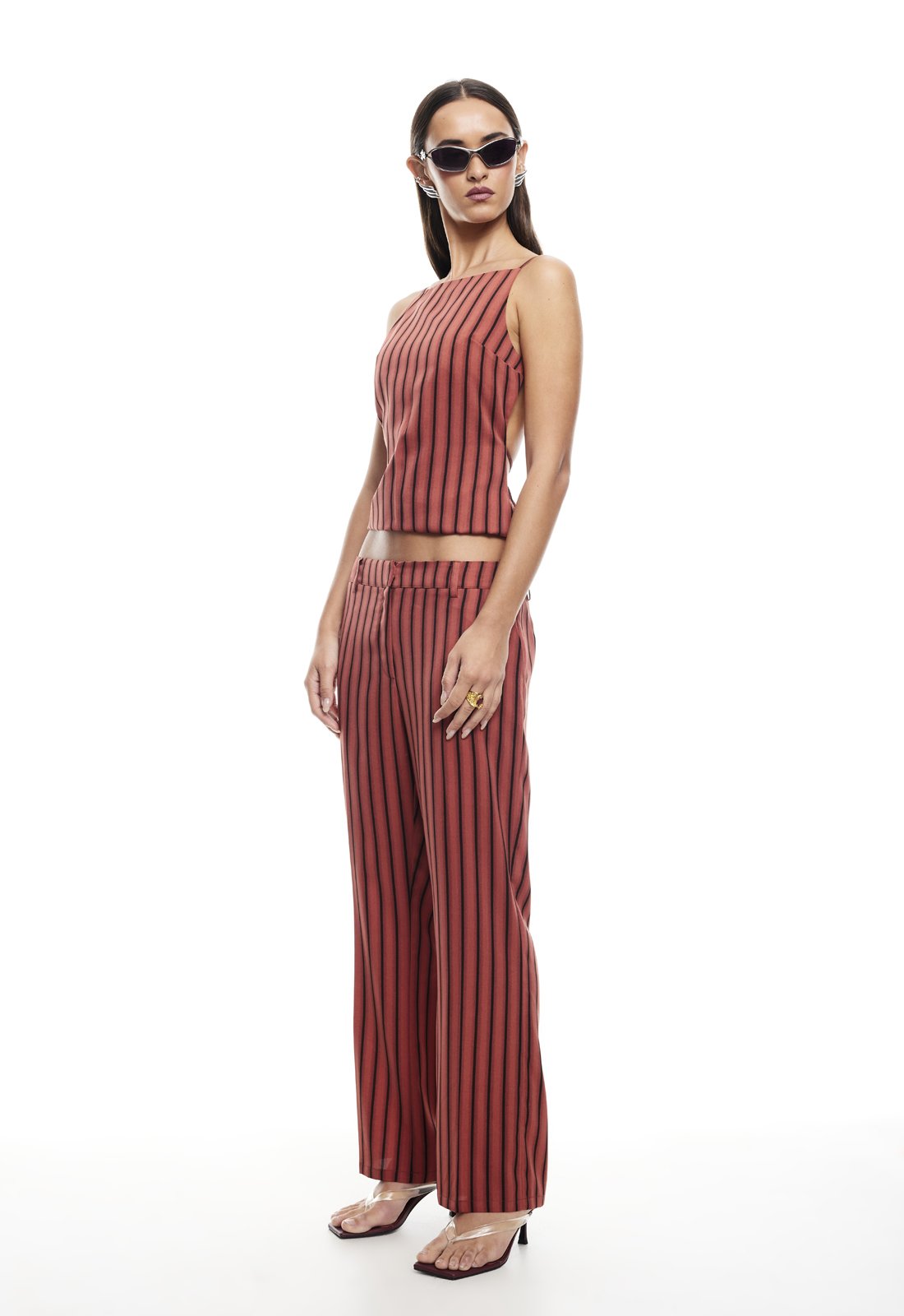 BESSETTE PANT - CRIMSON STRIPE