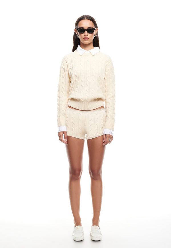 COASTAL CABLE KNIT - CREAM