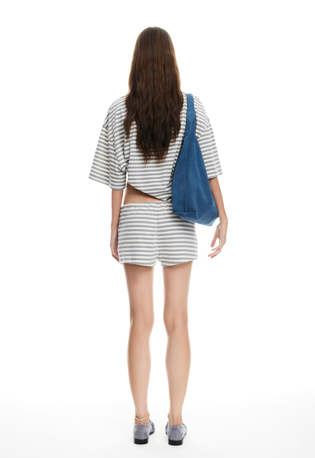 BLOOM SHORT SLEEVE - ASH STRIPE