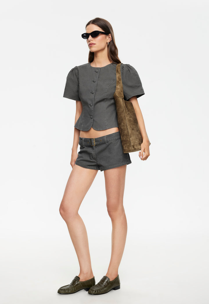 FEMME BLOUSE - MOSS