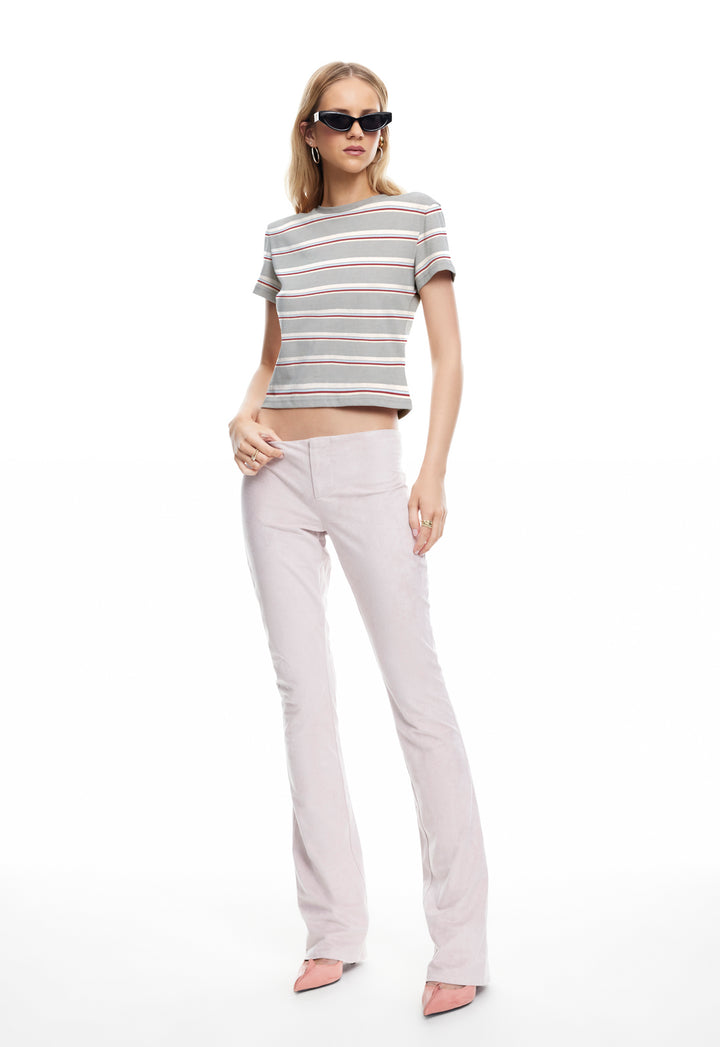 LOFT STRIPE TEE - ASH
