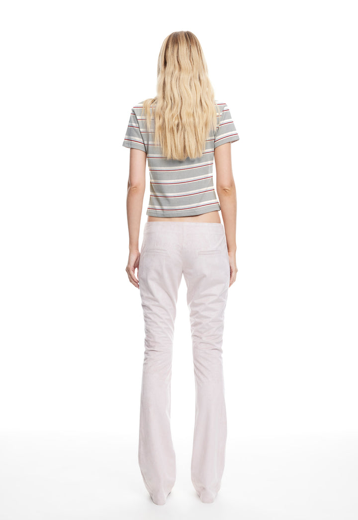 LOFT STRIPE TEE - ASH