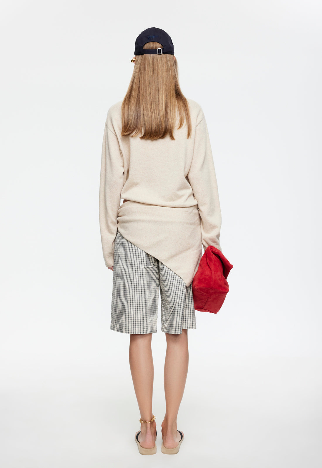 SEVIGNEY LONG SHORT - CREAM CHECK