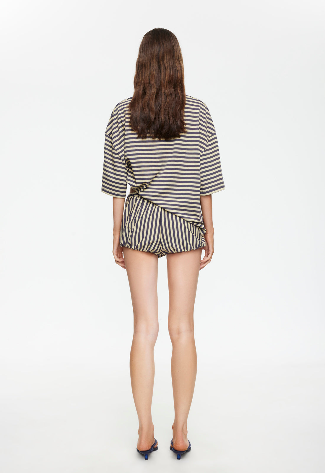BLOOM BUBBLE SKORT - BEIGE STRIPE