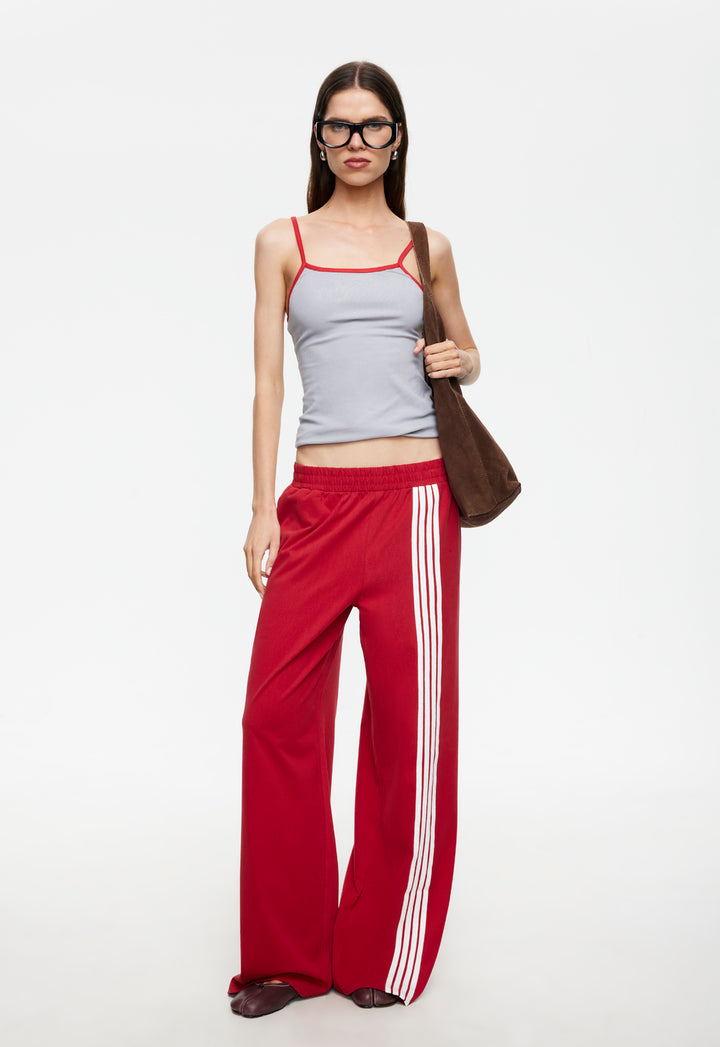 RED EYE TRACK PANT - CRIMSON
