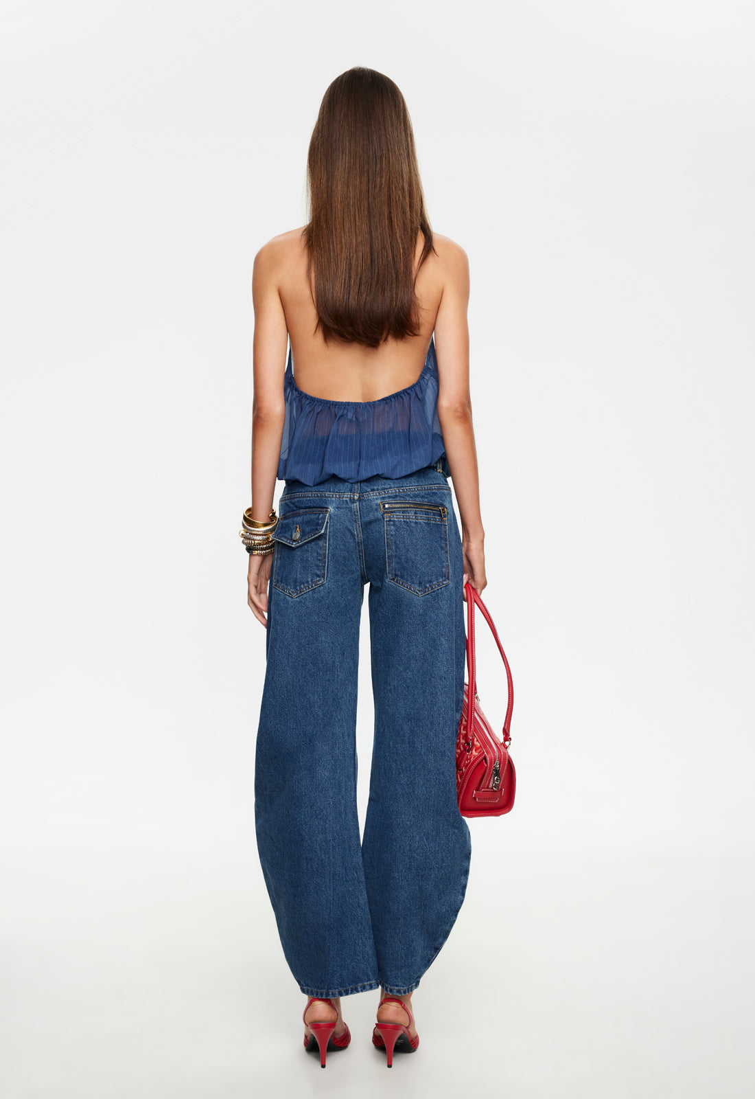 TALLULAH HALTER - PITCH PINSTRIPE