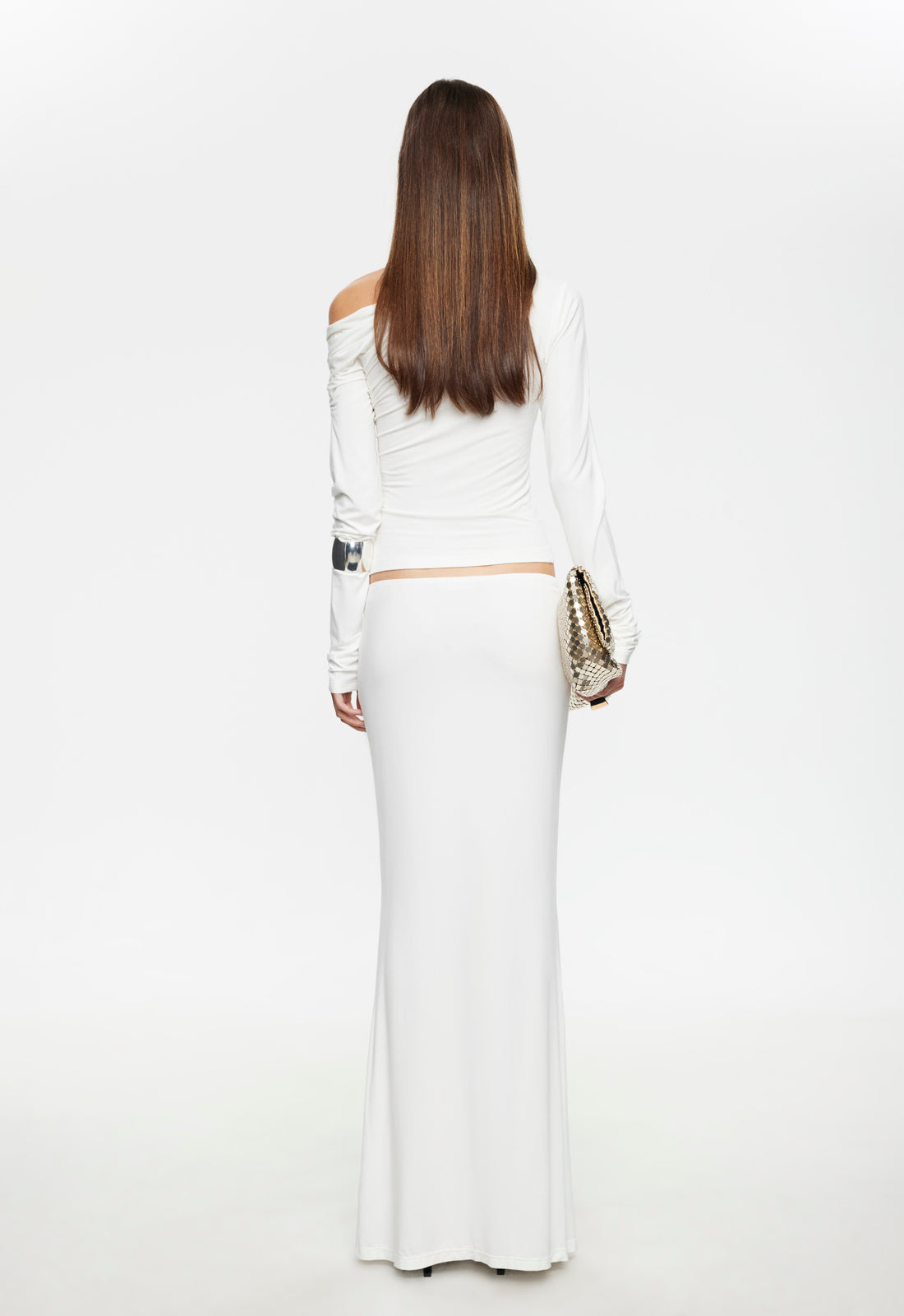 ECLIPSE MAXI SKIRT - BIANCO