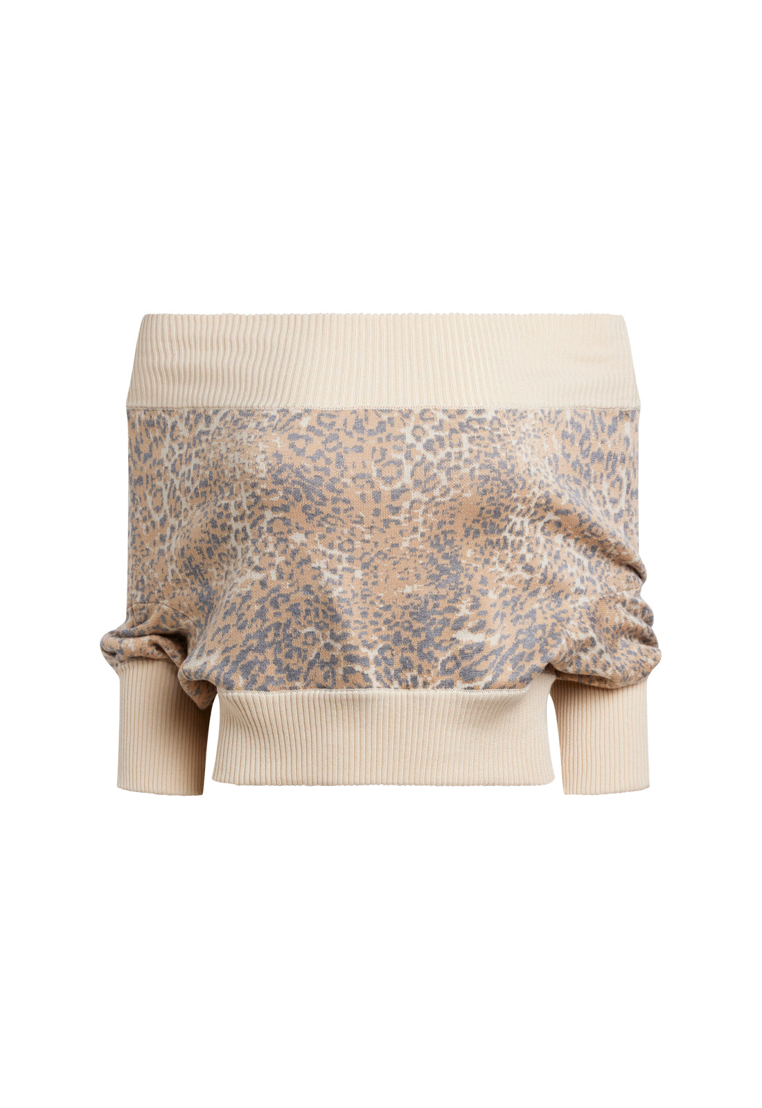 ADRIANA OFF SHOULDER TOP - LEOPARD