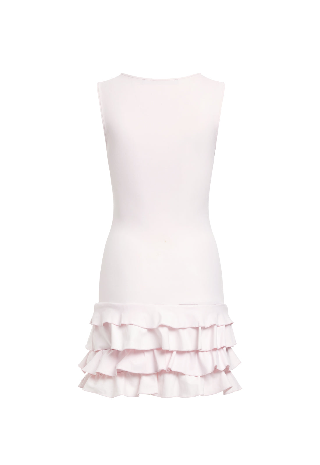 BISOUS RUFFLE DRESS - BLUSH