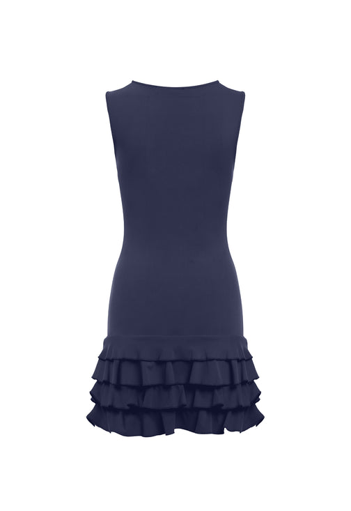 BISOUS RUFFLE DRESS - MINERAL