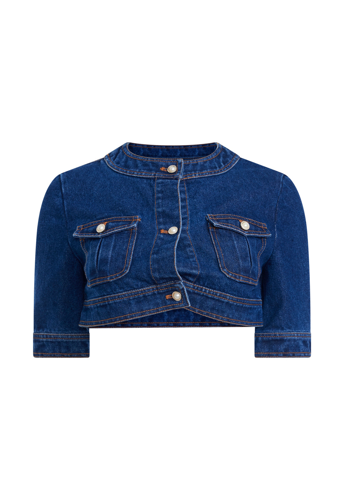 PENTHOUSE DENIM TOP  - BLUE DENIM