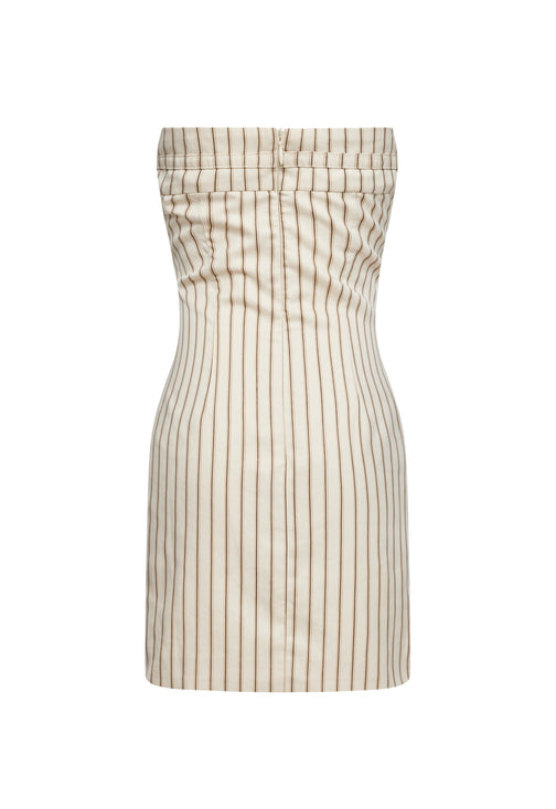 CLUB LIONESS MINI DRESS - CREAM STRIPE