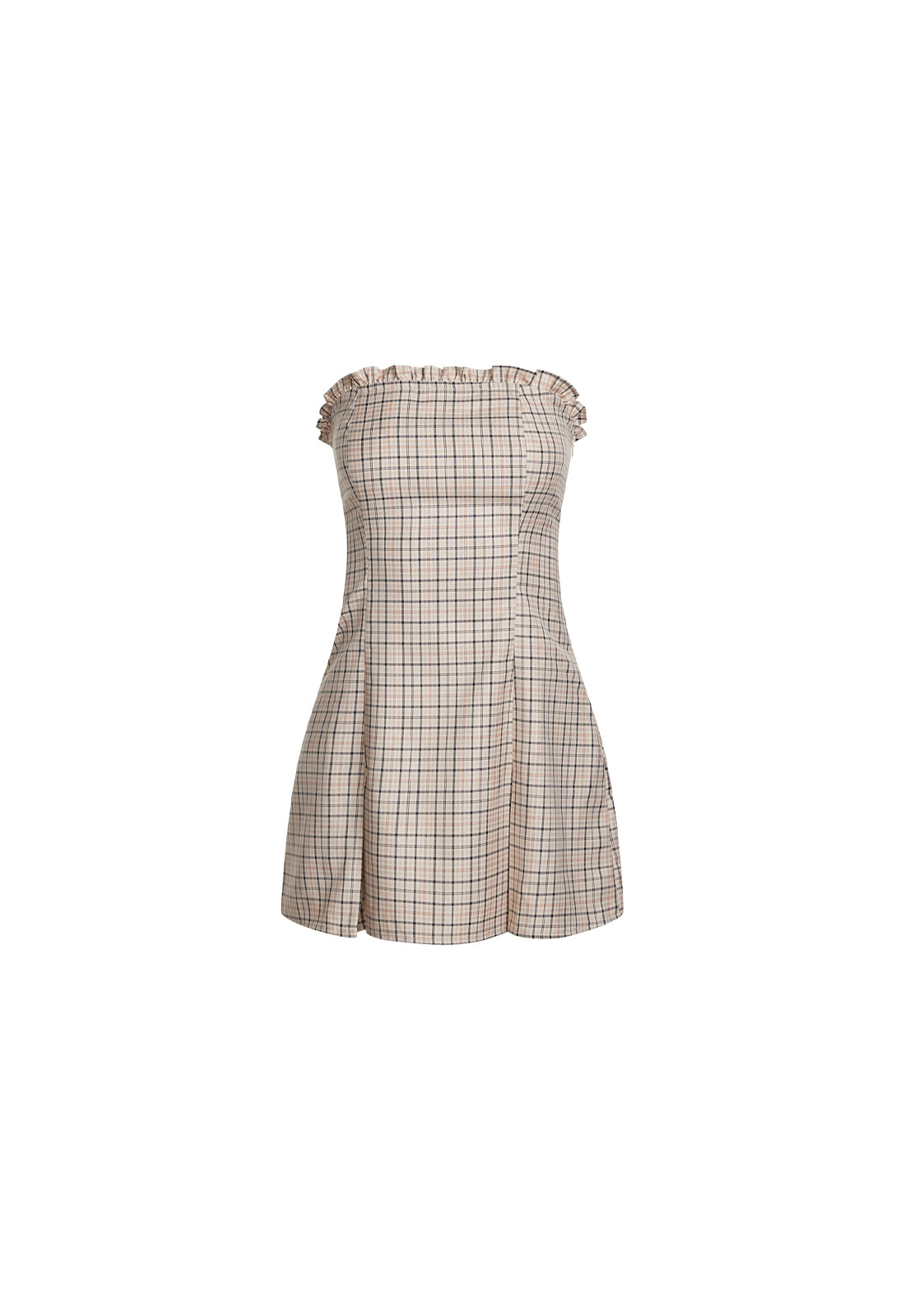 NAUTICA MINI DRESS - ALMOND PLAID