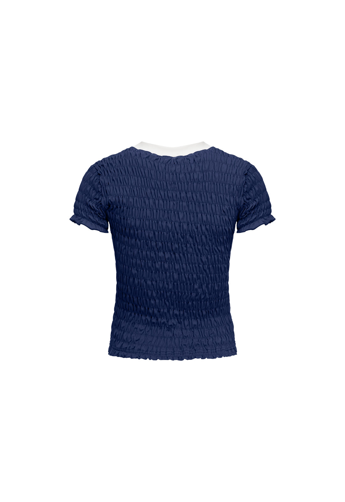 SCRUNCHED SPECTATE TOP - INDIGO