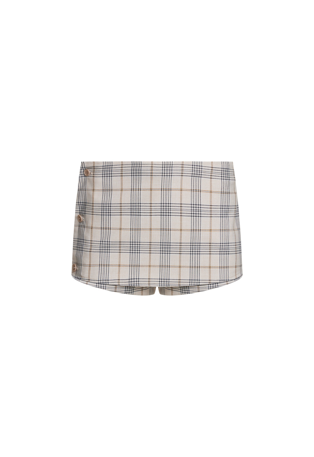 UNCHARTED SKORT - BEIGE PLAID