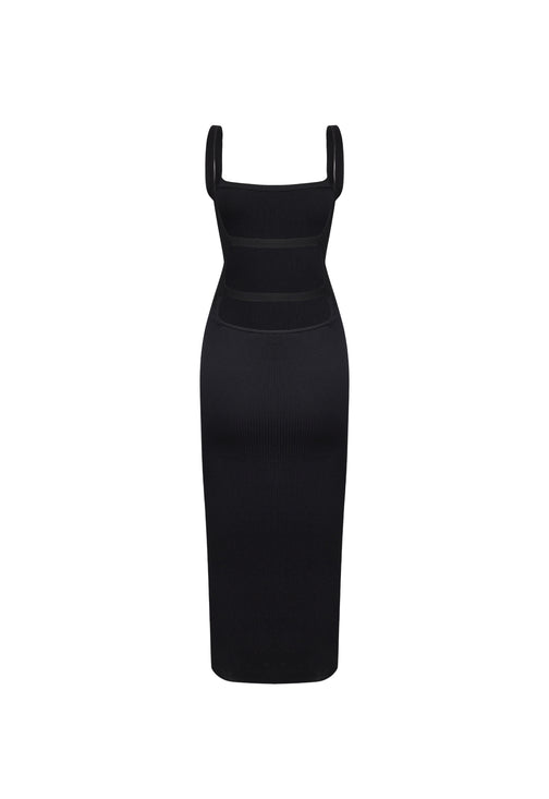 BRAT MIDI DRESS - ONYX