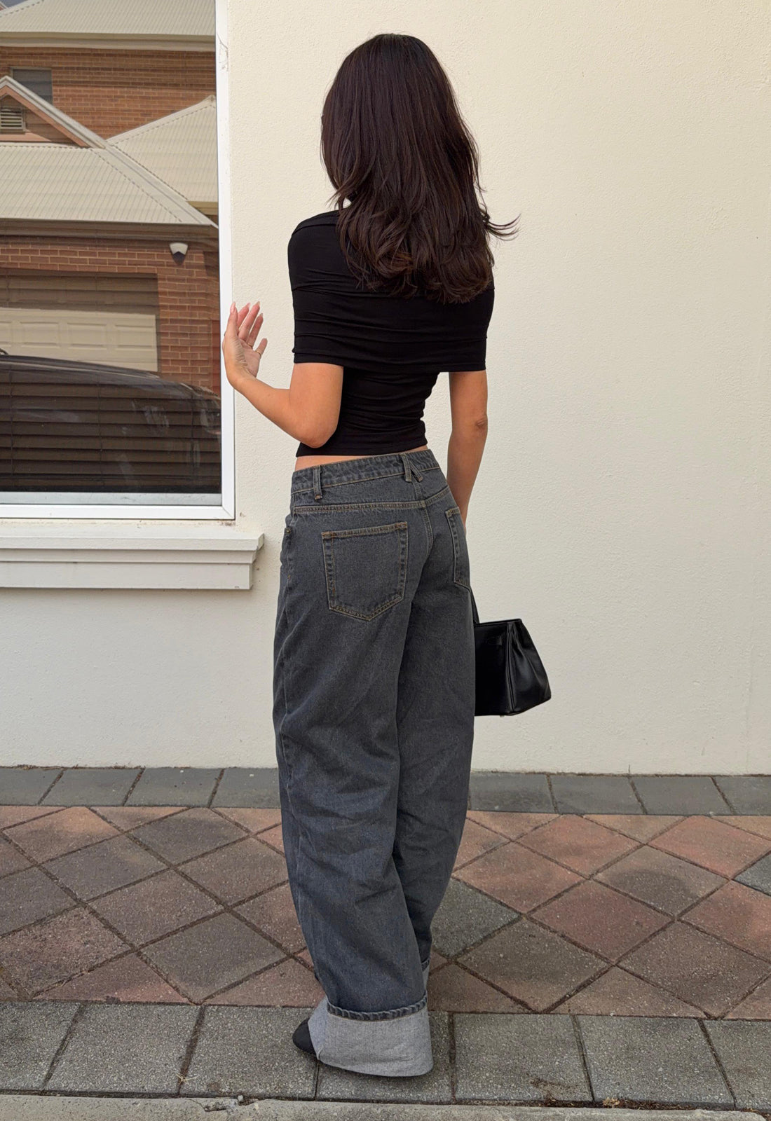 TOP MODEL CUFFED JEAN - CHARCOAL