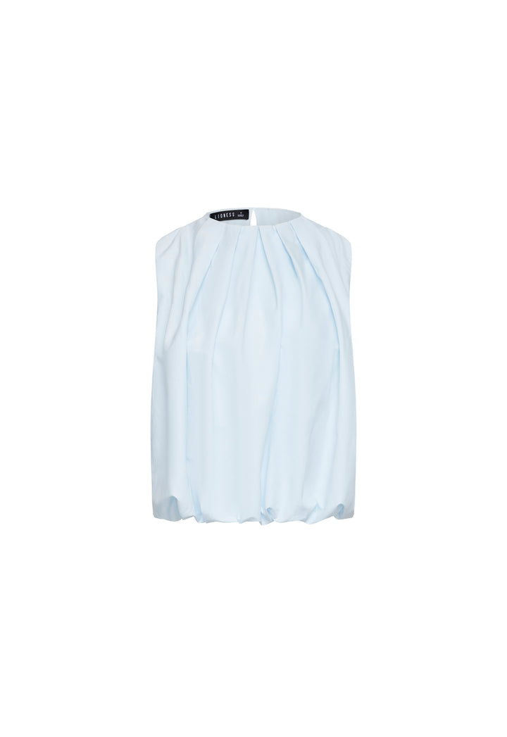 BEVERLY BUBBLE TOP - SOFT BLUE