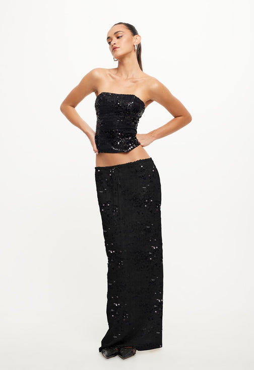 SHE'S ALL THAT MAXI SKIRT - ONYX