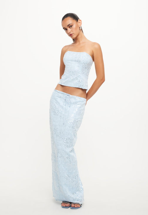 SHE'S ALL THAT STRAPLESS TOP - SKY BLUE